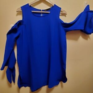 Gibson Vibrant Blue Top with garbot sleeves
